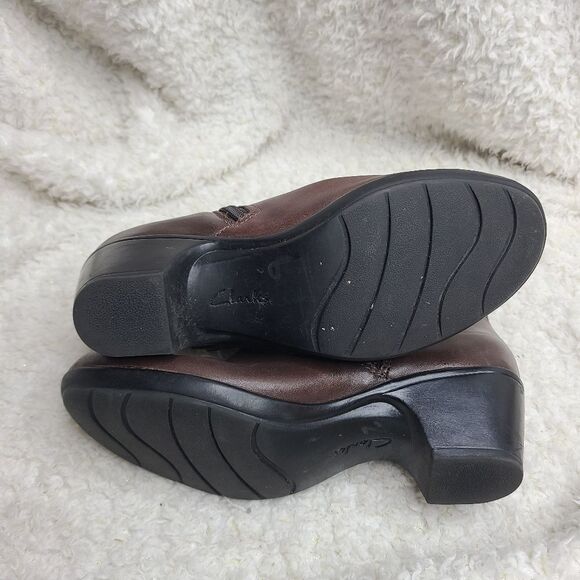 Clark’s Ingalls Dover Brown Side Zip Buckle Boots Booties. Sz‎ 7 Bendables - Picture 6 of 7